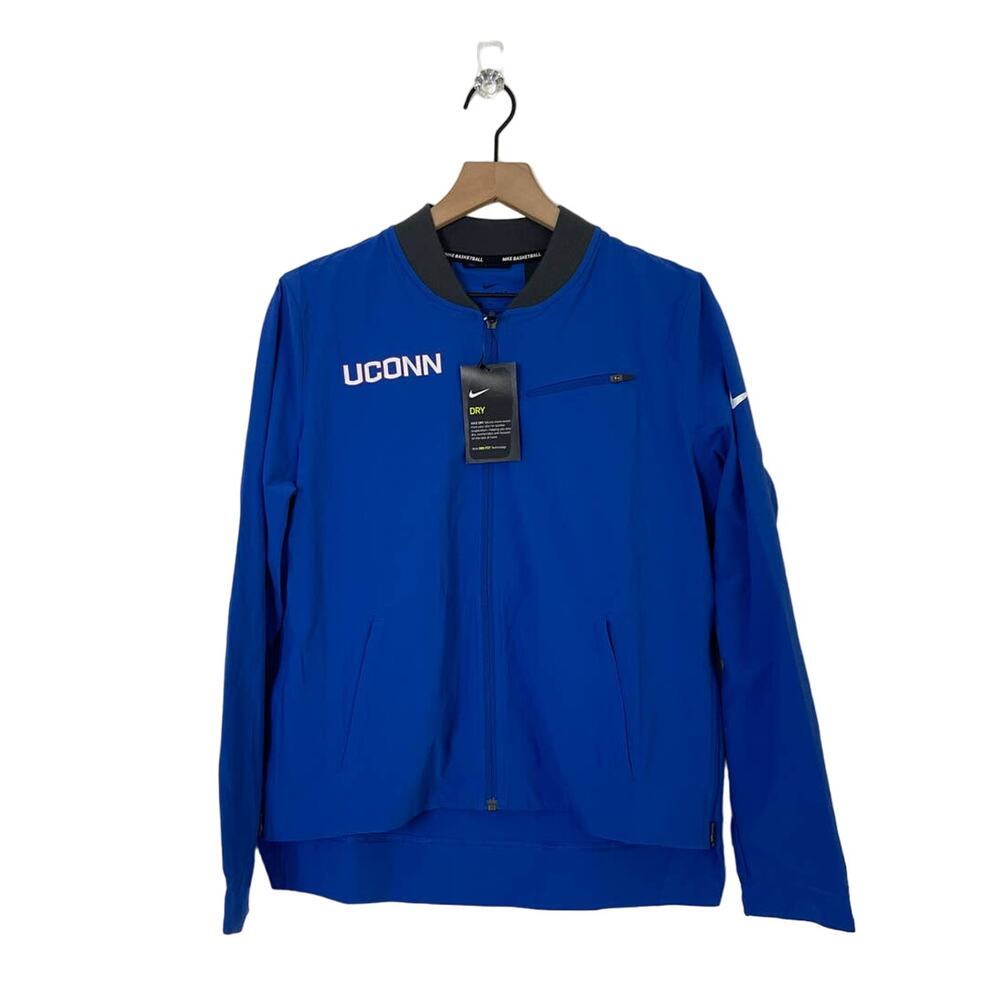 NEW Nike Basketball Dri-Fit UCONN Huskies Full Zip Jacket Blue Women's Medium